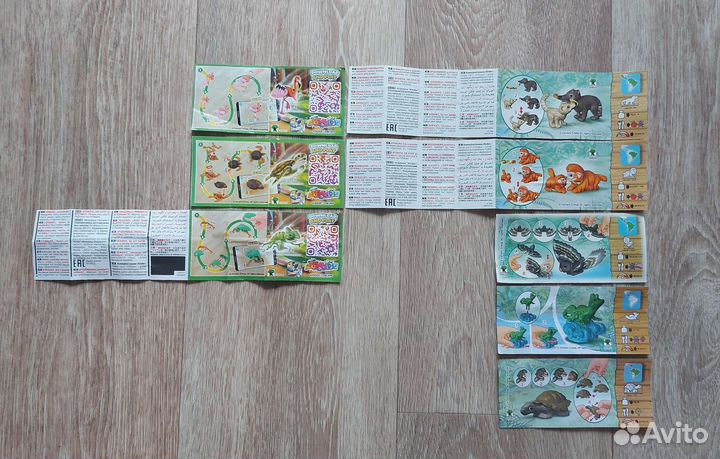 Вкладыши от киндер, чупа чупс, ландрин и др