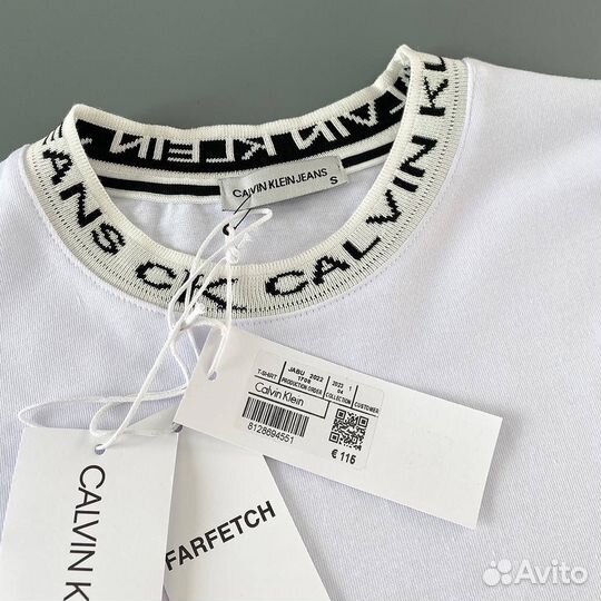 Calvin klein футболка белая