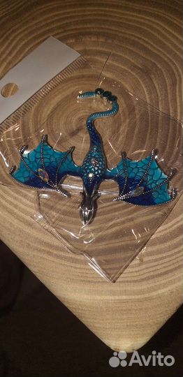 Дракон символ 2024г. Брошь ручной работы