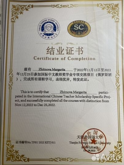 Репетитор по китайскому языку