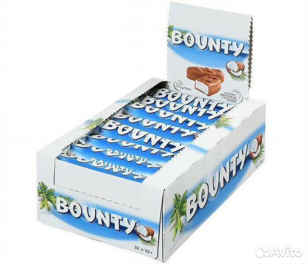 Шоколадный батончик Bounty 55 г