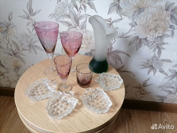 Фужеры цветное стекло