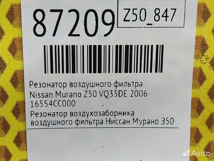 Резонатор воздушного фильтра Nissan Murano Z50