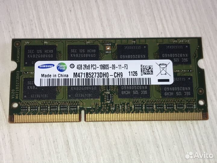 Оперативная память 4GB для ноутбука ddr3L и ddr3