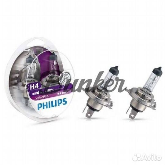 Галогеновая лампа Philips +60 цоколь H4