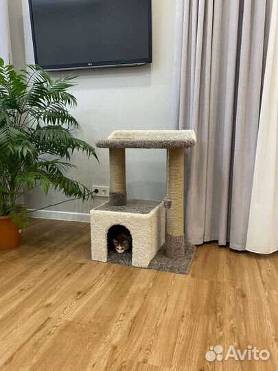Домик для кошки, когтеточка/когтедралка