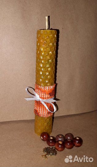 Свечи с травами из натуральной вощины