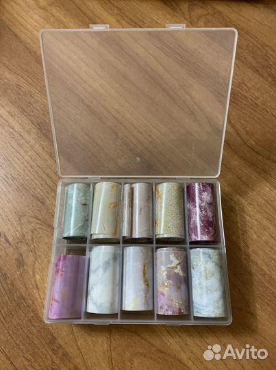 Фольга для ногтей Эффект мрамора