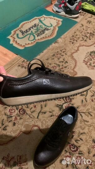 Мужские кожаные кеды