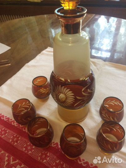 Коньячный набор Bohemia, винтаж