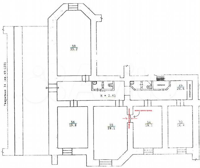 Офис, на ул.Тверитина-Луначарского (155 м²)