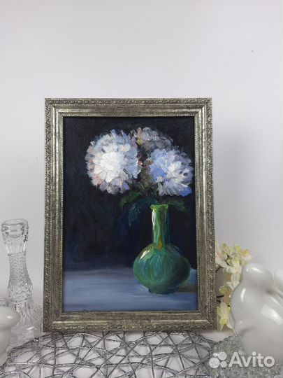 Букет цветов. Картина маслом 21х30см