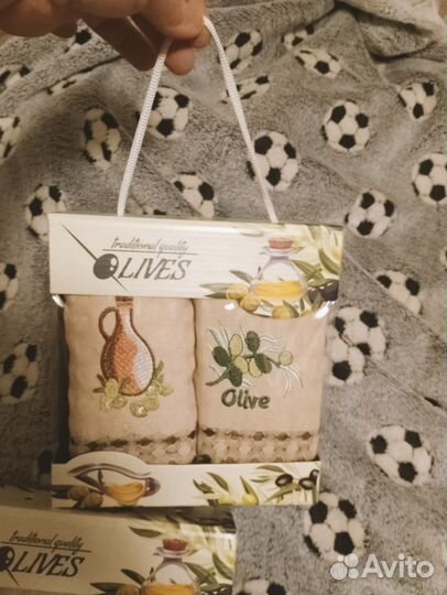 Подарочный набор для кухни 2 в 1 Оливки полотенца