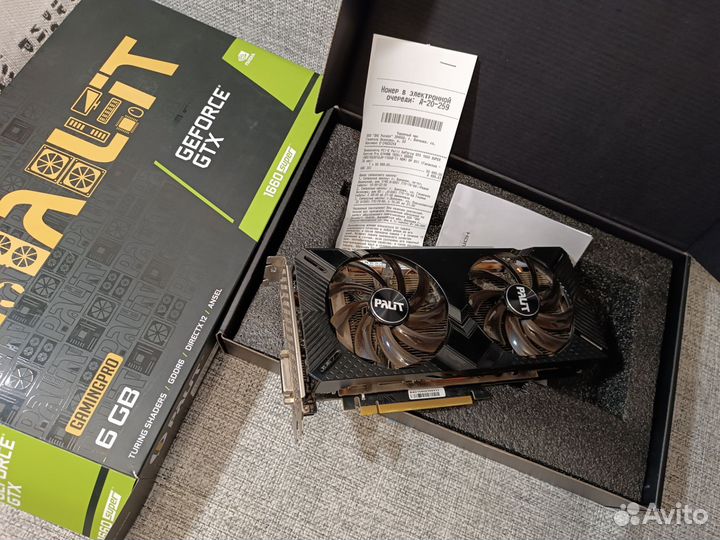 Видеокарта Palit gtx 1660 super (гарантия днс)