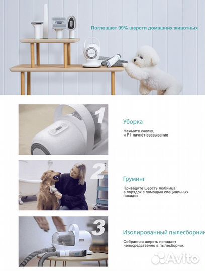 Набор для вычесывания животных Neabot P1 Pro