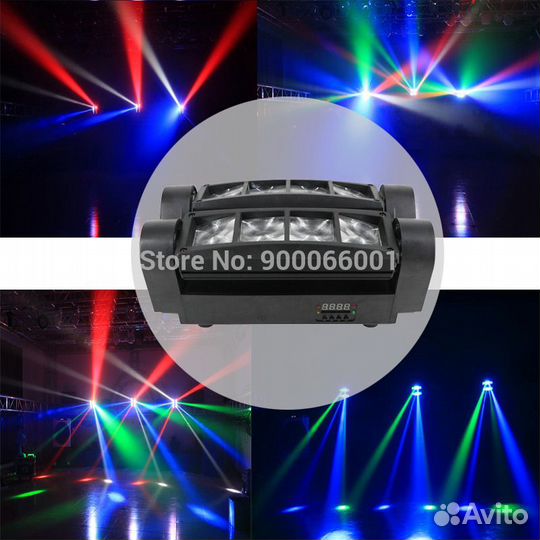 Светомузыка устройство Паук движ-гол. Dj Led Rgbw