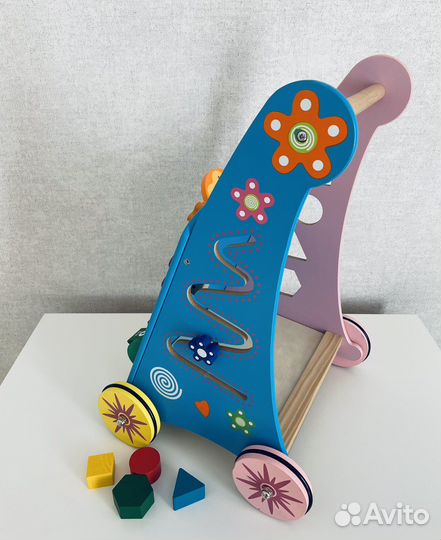 Каталка ходунки из дерева новая