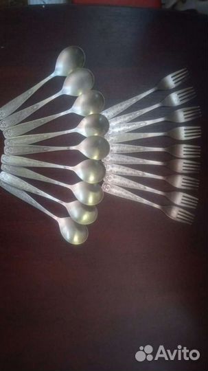 Набор столовых приборов мельхиор СССР