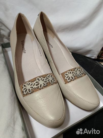 Балетки натуральная кожа 39