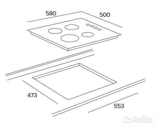 Электрическая варочная панель thor TEB 640 4P