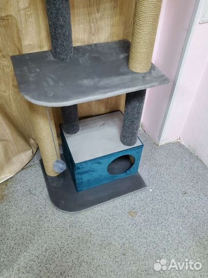 Домик для кошки когтеточка и игровой комплекс