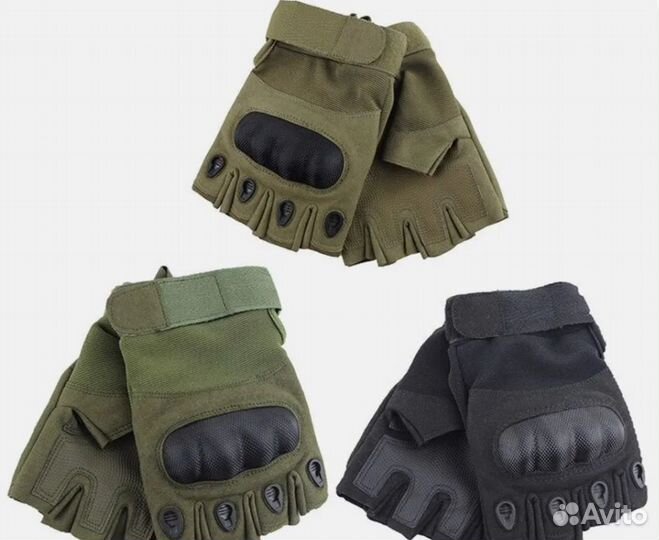 Перчатки без пальцев тактические