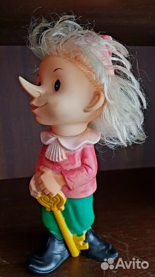 Резиновые игрушки карлсон, буратино, баба яга, кот