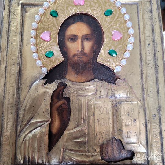 Старинная икона Господь Вседержитель