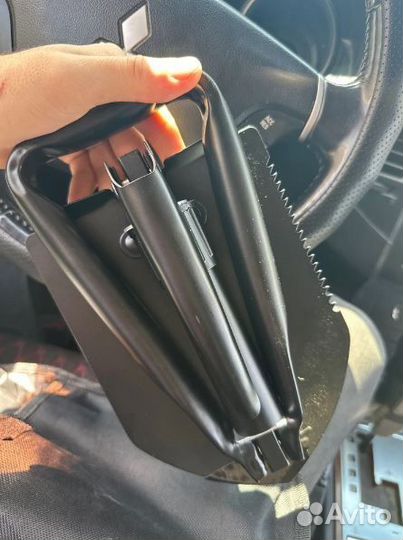 Складная лопата туристическая с чехлом 3в1