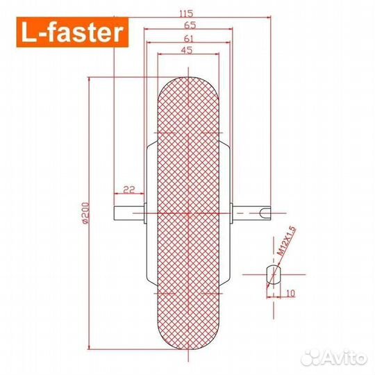 Колесо-двигатель самоката 350 Вт с электроникой