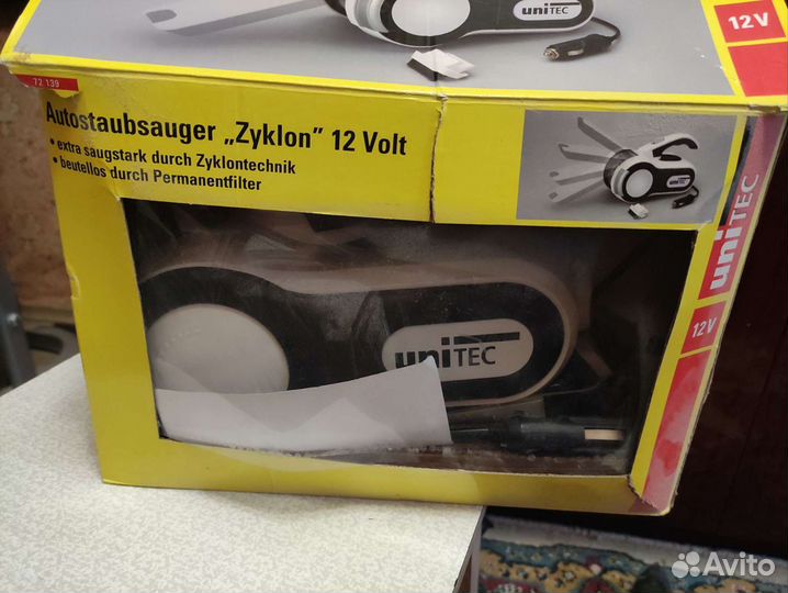 Автомобильный пылесос Unitec Циклон, Германия