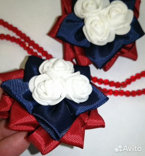 Бантики, броши триколор (флаг России)