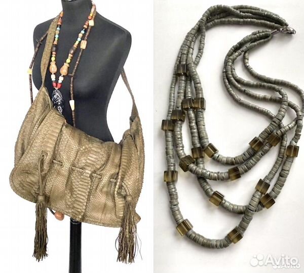 Сумка из питона колье