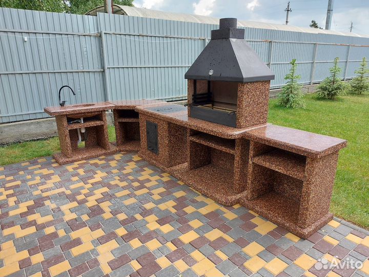 Модульный комплекс барбекю, печь под казан,гриль