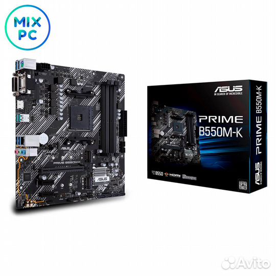 Материнская плата AM4 asus prime B550M-K