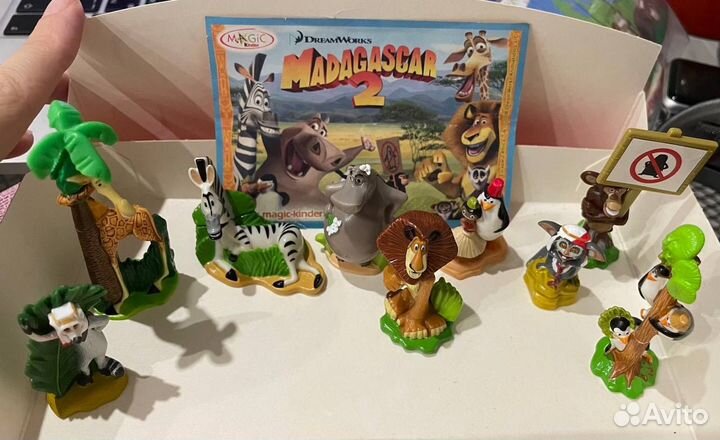 Киндер Мадагаскар коллекция игрушки