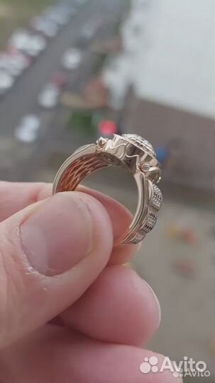 Печатка с бриллиантами (муассанитами)