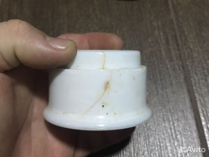 Чернильница антикварная белая керамика