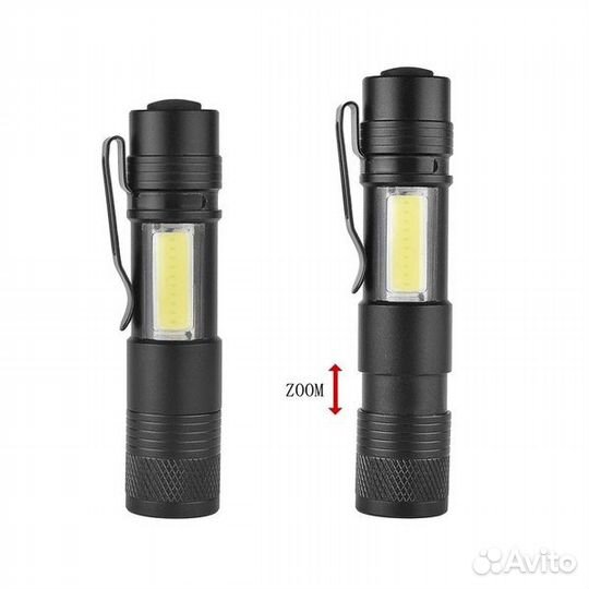 Фонарь ручной (2*LED + COB) 1аа (LR09)