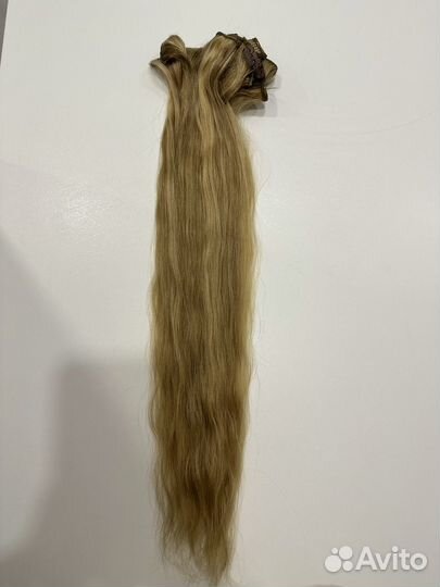 Натуральные волосы на заколках 60 см