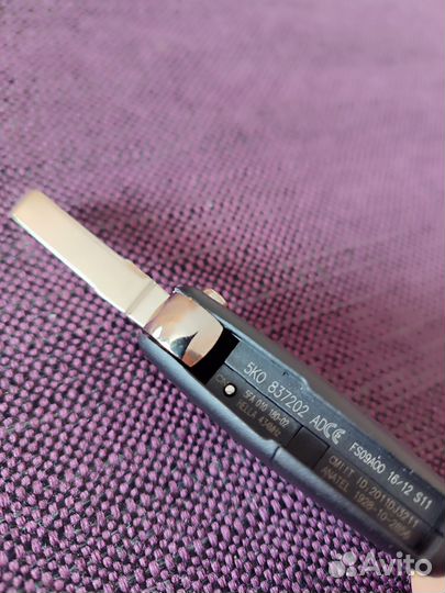 Ключ зажигания для Фольксваген VW 5KO837202AD