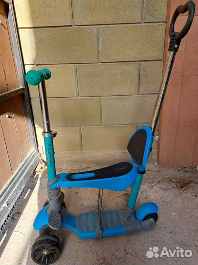 Самокат с родительской ручкой 3 в 1