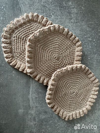 Салфетки ручной работы, набор 3 шт