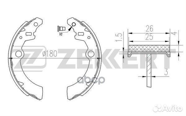 Колодки торм. бараб. задн. Suzuki Alto (FF) 04