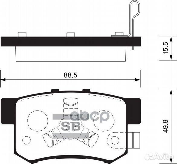 Колодки тормозные honda accord 2.0-2.4 АКПП 08