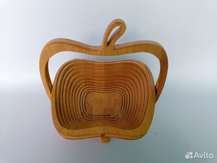 Ваза для фруктов раскладная деревянная Фруктовница