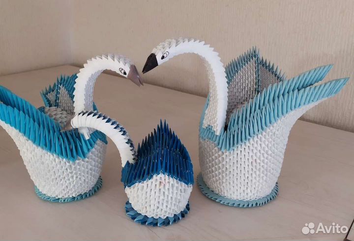 Лебедь Модульное оригами