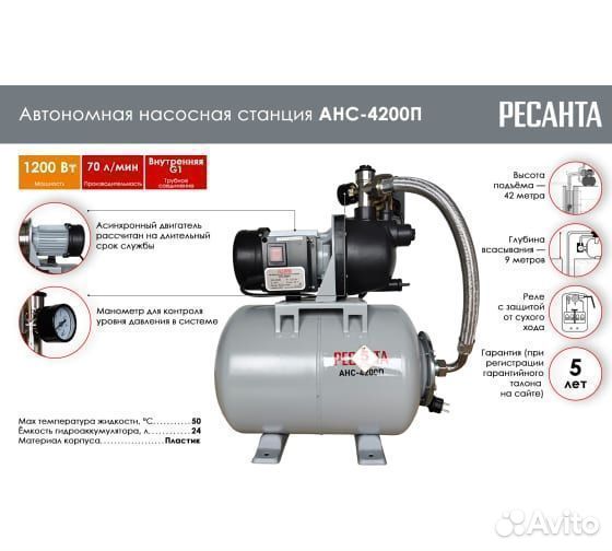 Насосная станция Ресанта анс-4200П