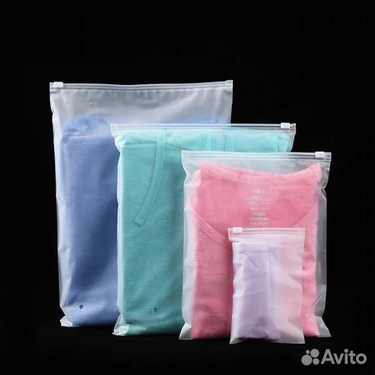 Зип пакеты c бегунком матовые и черные 80 и 70мк