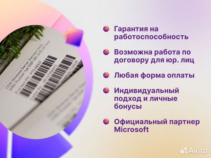 Windows server 2022 standard DVD OEI (конверт)